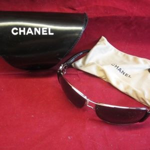 Coco CHANEL 4143 Sunglasses Aviator Black & Silver
